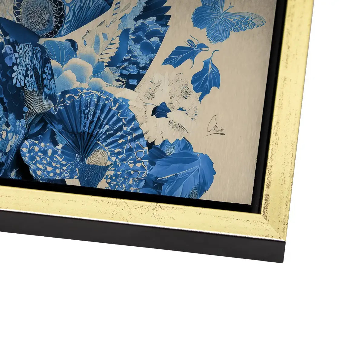 Blue Lotus Geisha Alu Gebürstet Bild