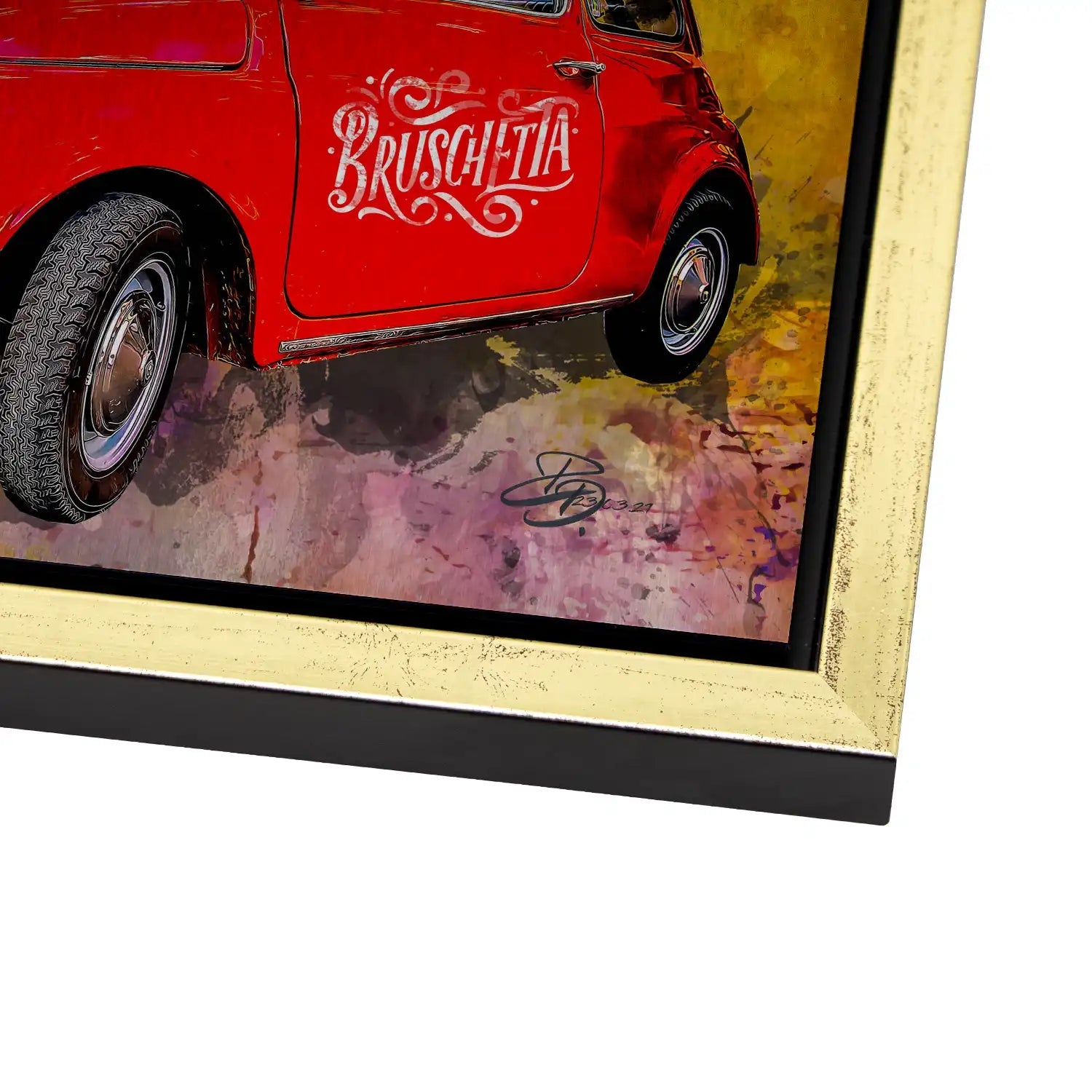 Italien Chianti Pop Art Alu Gebürstet - Alu Dibond Bild Gebürstet