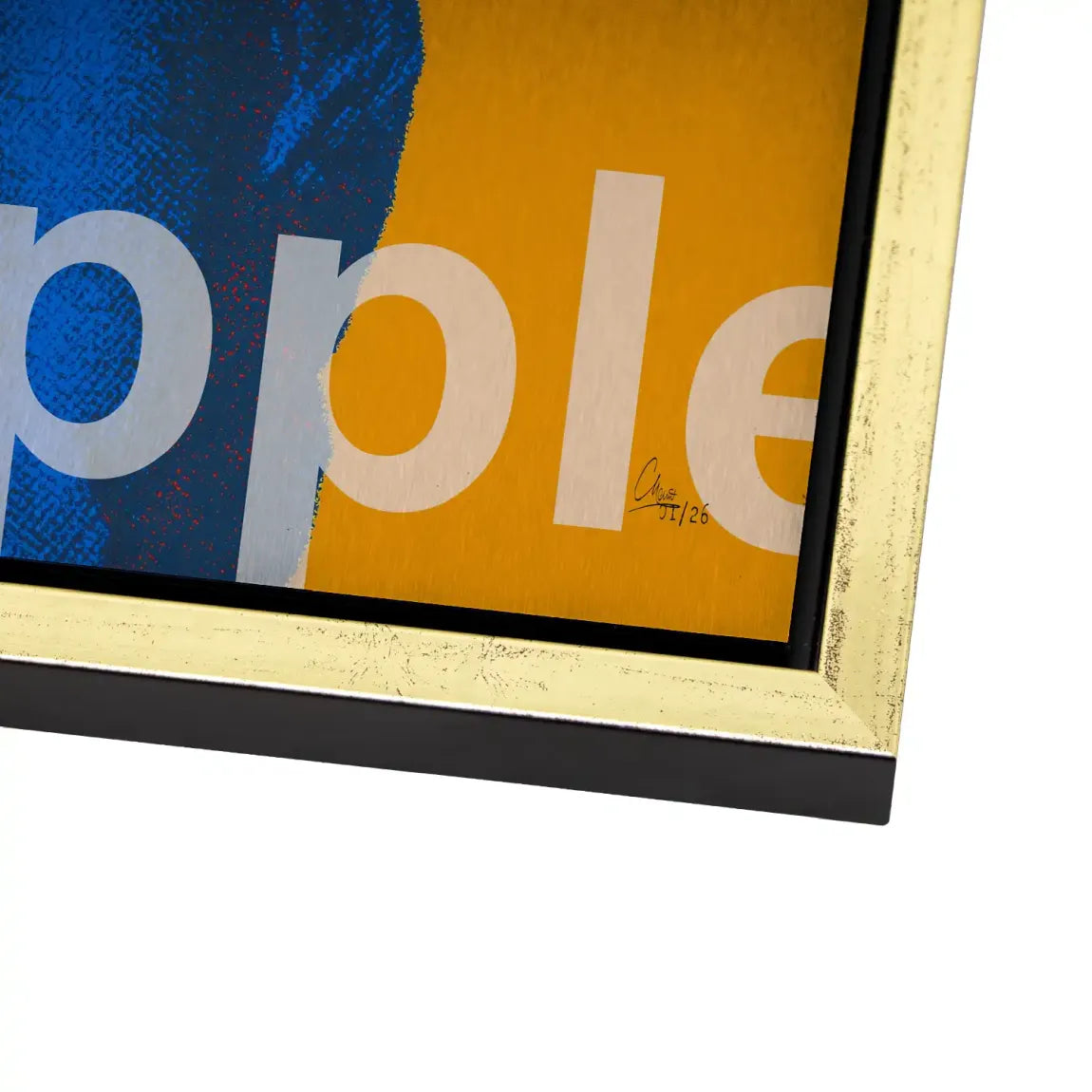 Perlenmädchen Pop Art Aluminiumbild gebürstet