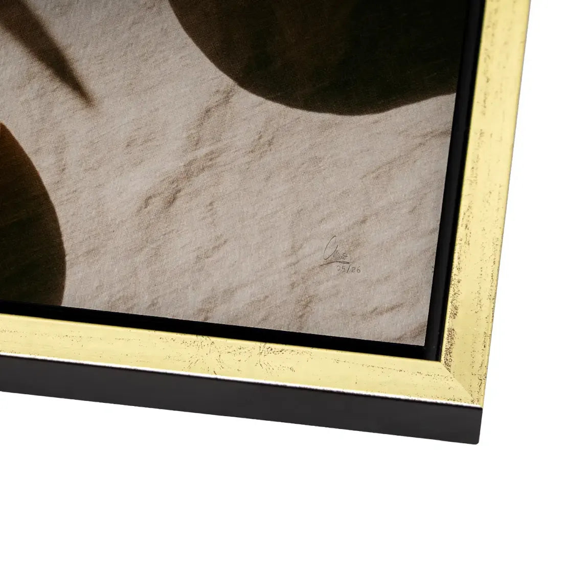 Goldene Zitronen Aluminiumbild gebürstet