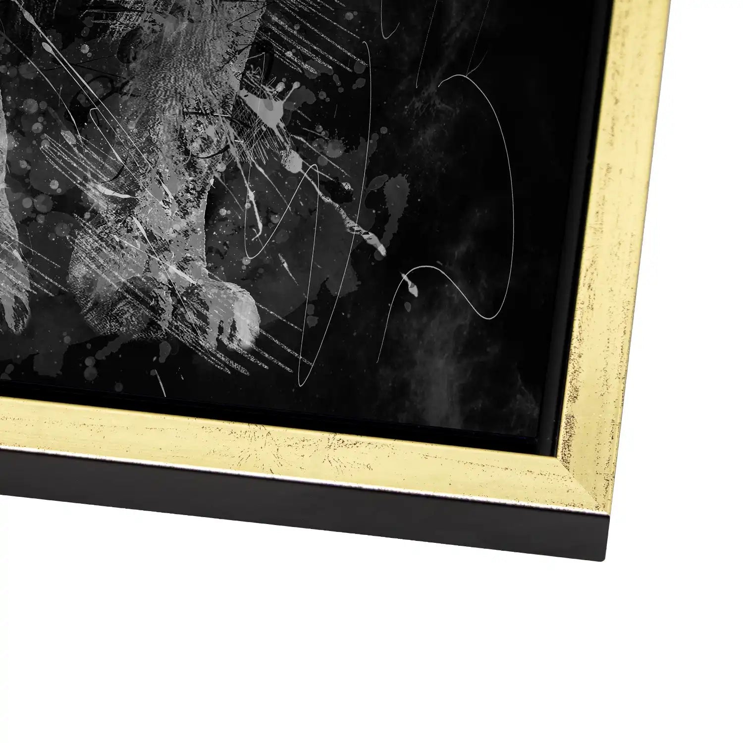 Lion Dark Splash AluDibond Gebürstet - INGALERIE