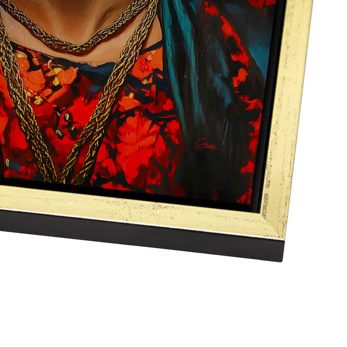 Frida Kahlo Fiery Bloom Alu Dibond Bild gebürstet INGALERIE