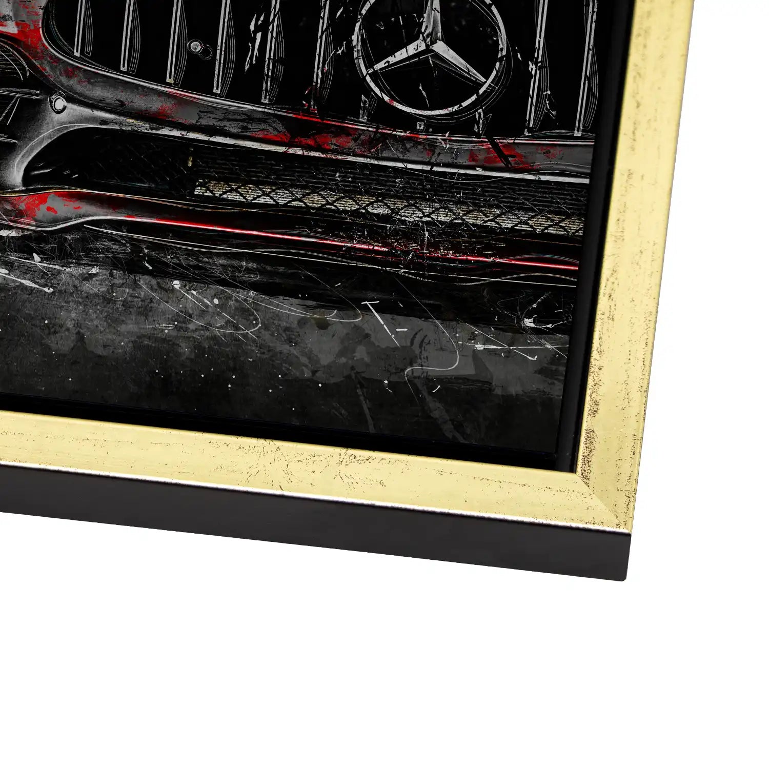 Mercedes AMG GT Abstrakt Modern AluDibond Gebürstet - INGALERIE