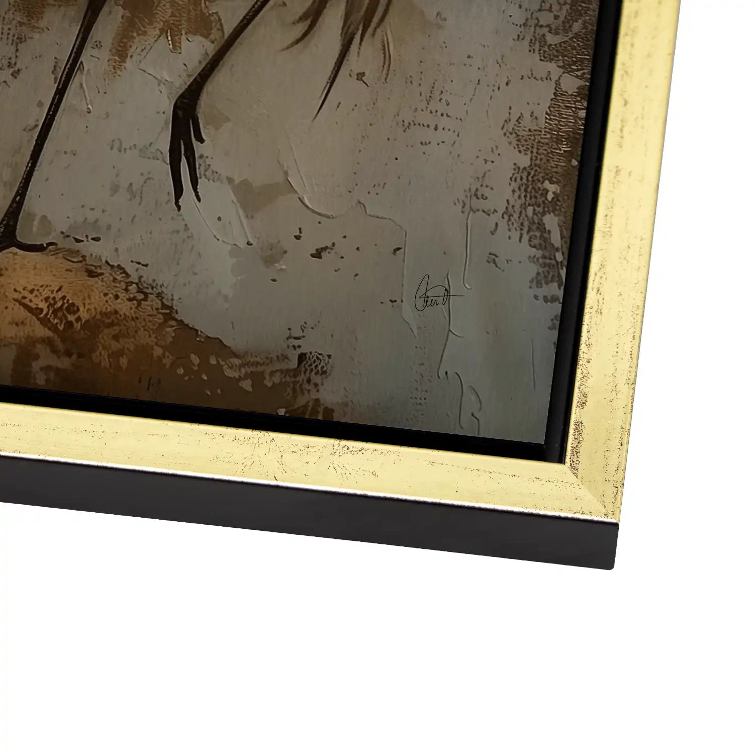 Kranich Modern Art AluDibond Gebürstet - AluDibond Bild Gebürstet