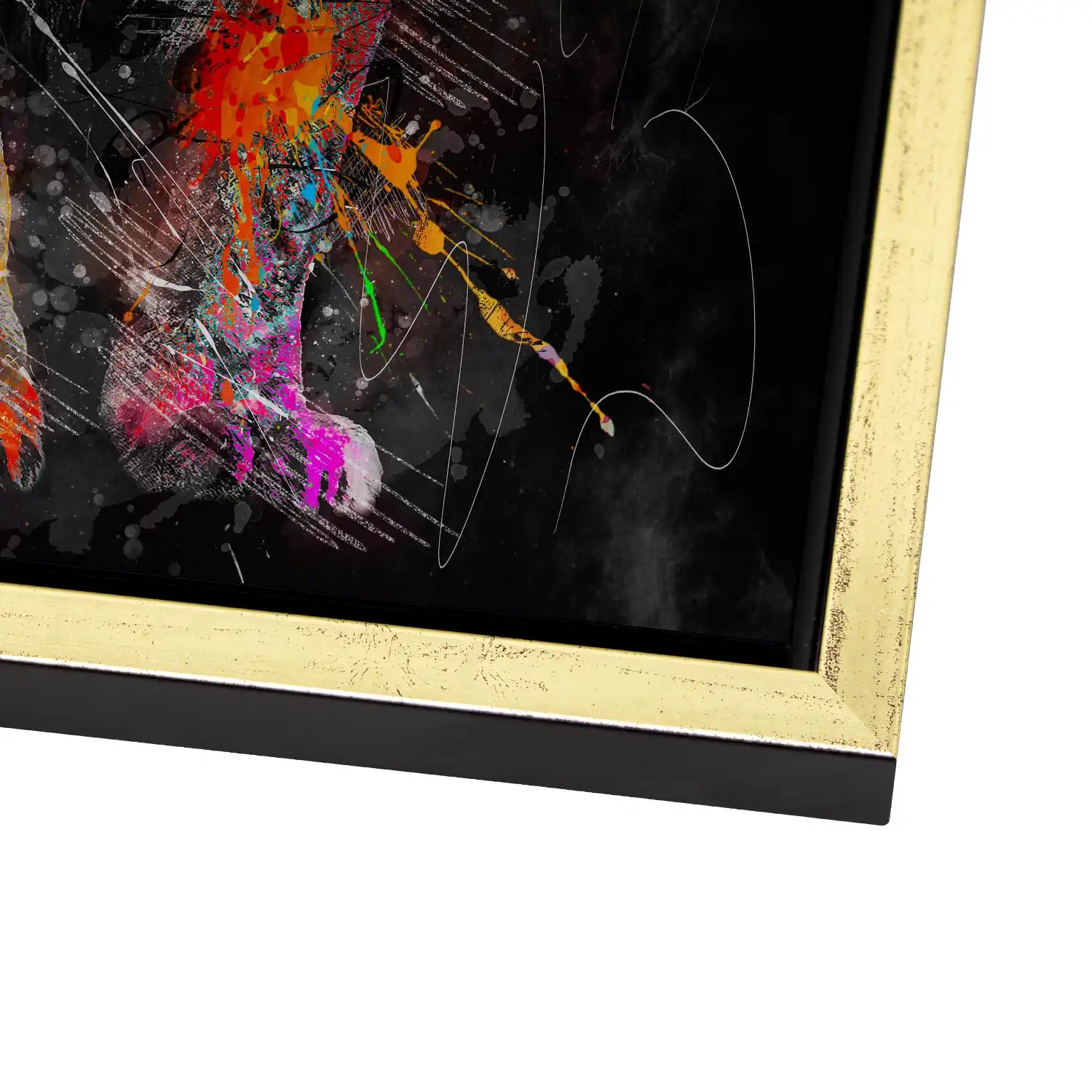 Lion Color Splash AluDibond Gebürstet - INGALERIE