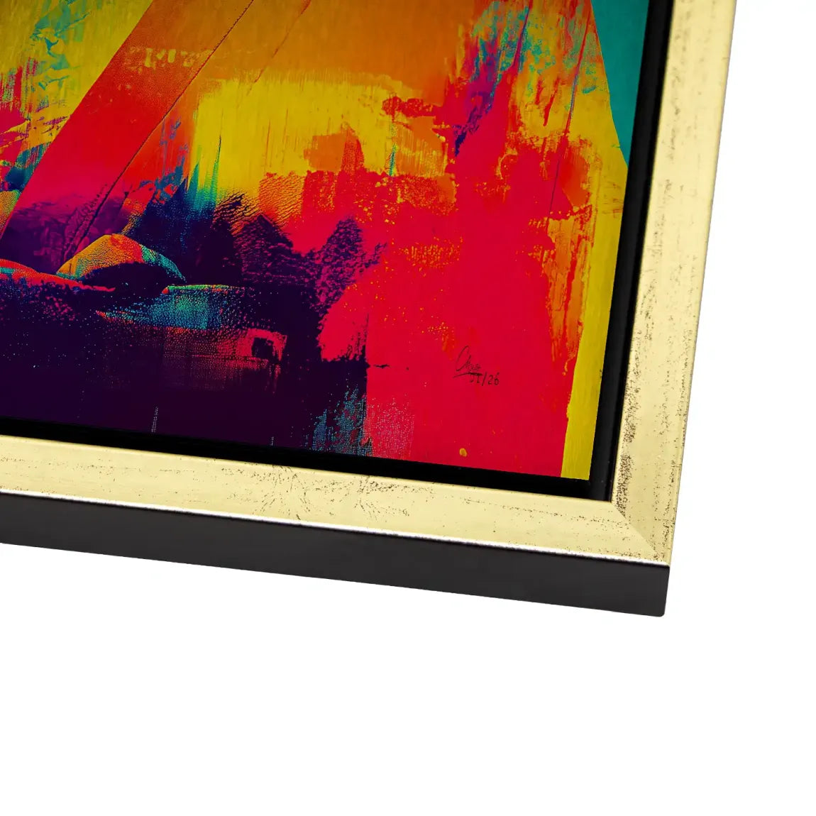 Geisha Pop Art Alu Dibond Bild gebürstet