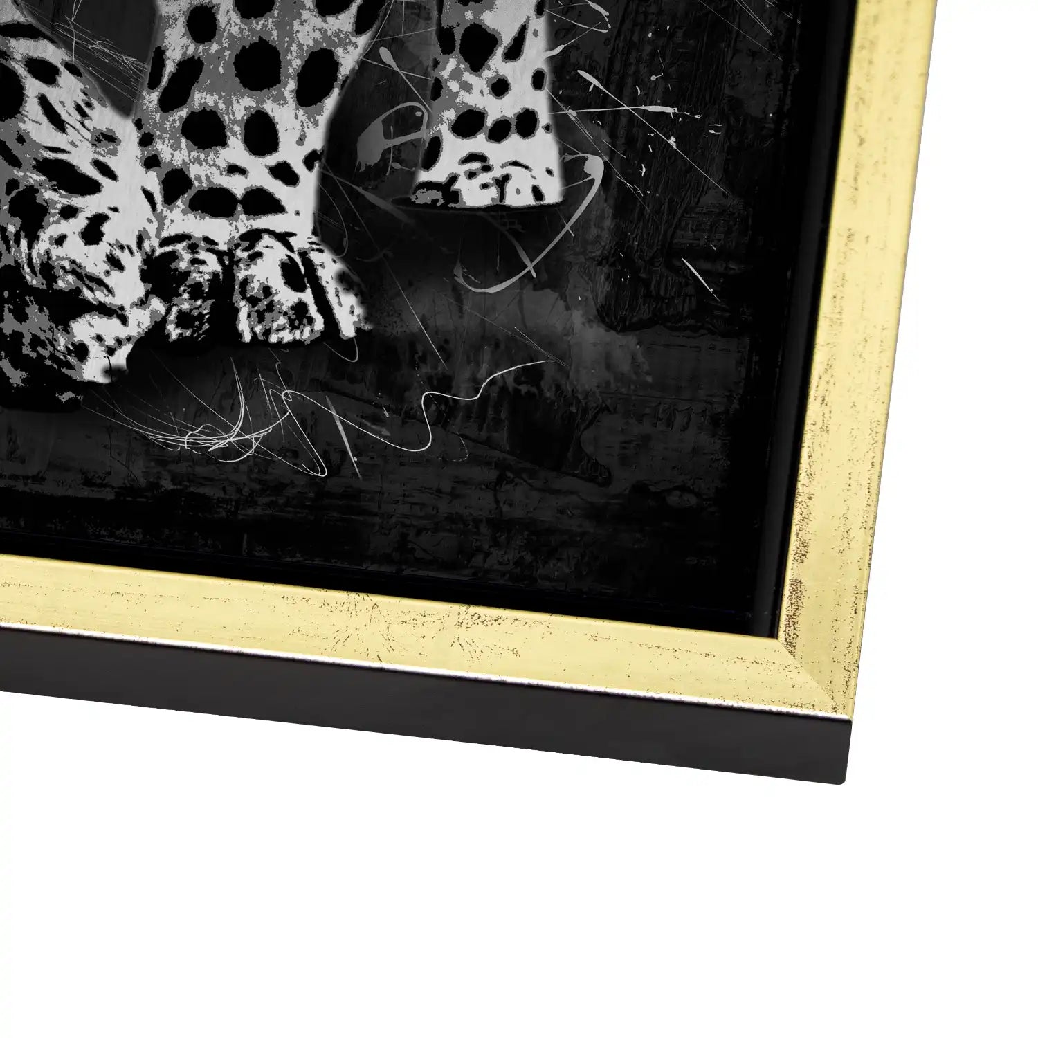 Leopard Abstrakt Black Style AluDibond Gebürstet INGALERIE