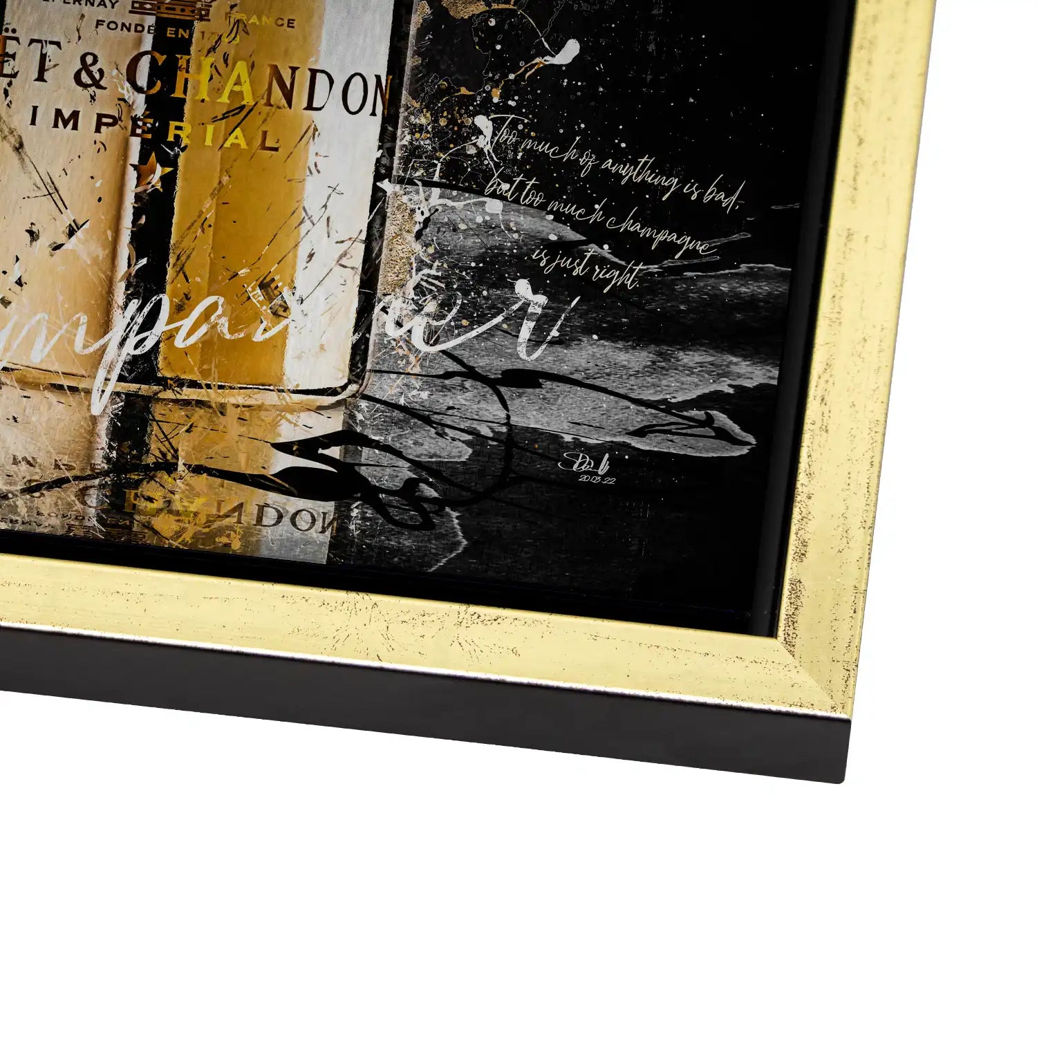 Champagner Black Style AluDibond Gebürstet INGALERIE