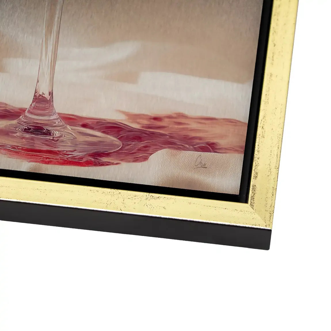 Ruby Splash Alu Dibond Bild gebürstet