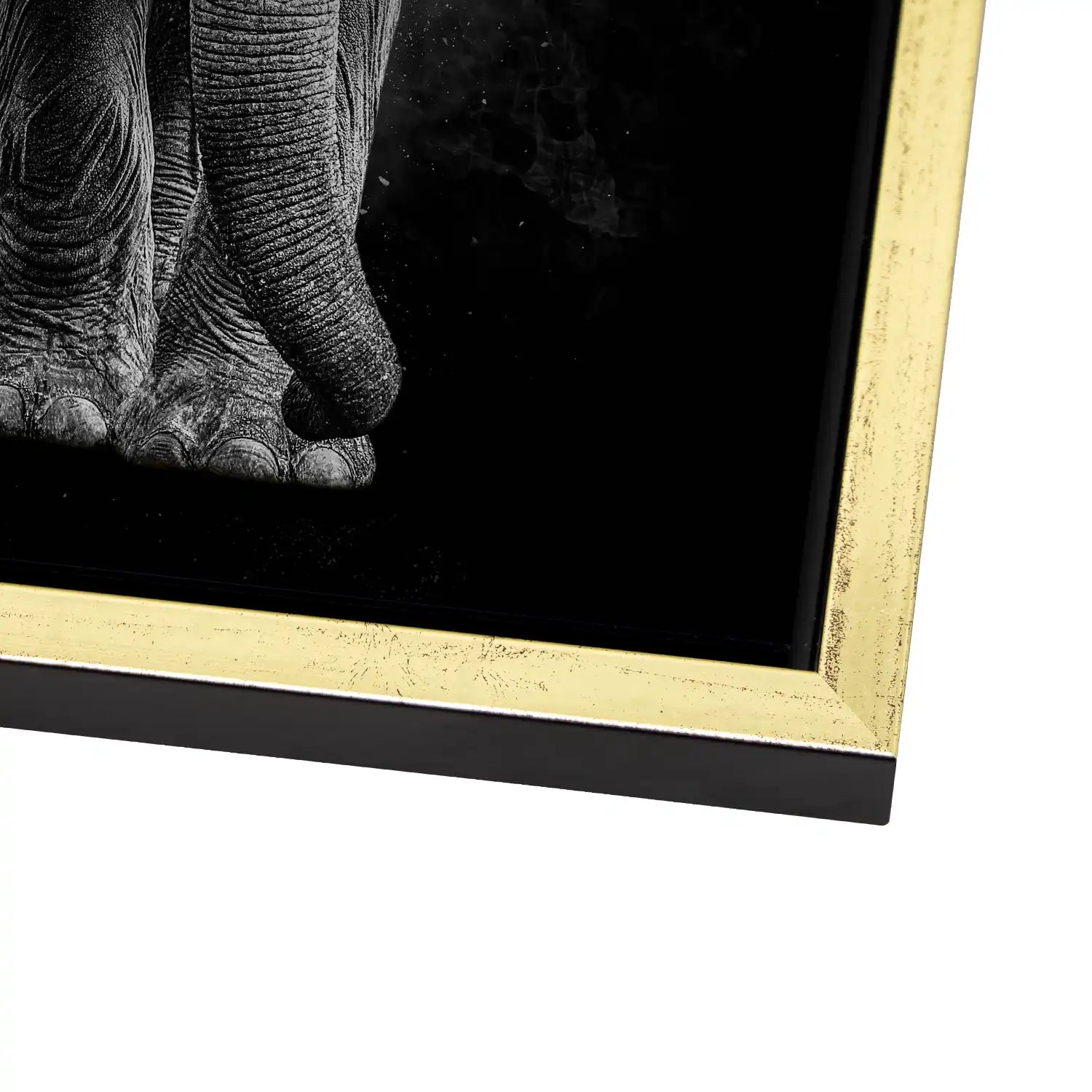 Elefant Abstrakt Dark Style AluDibond Gebürstet - INGALERIE