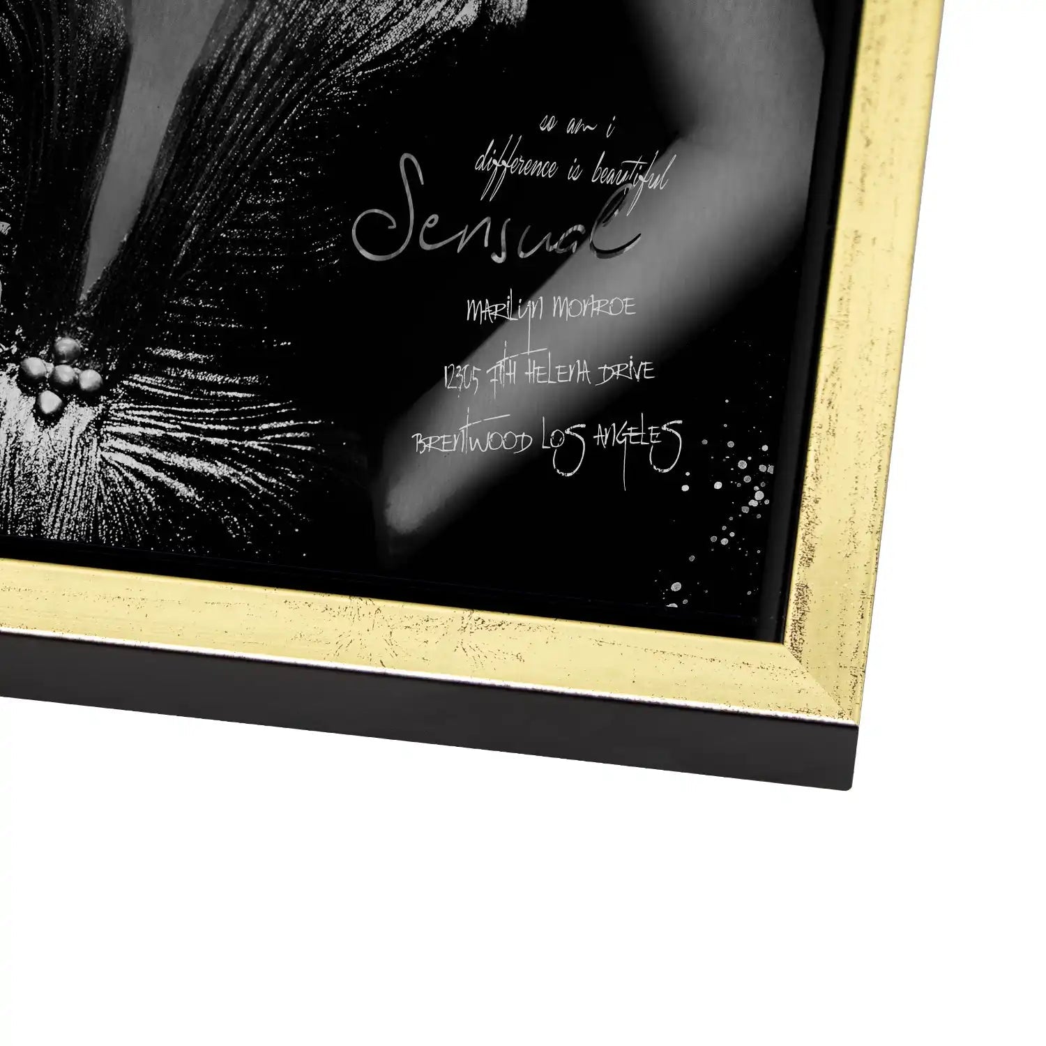 Marilyn Black Vogue AluDibond Gebürstet - INGALERIE