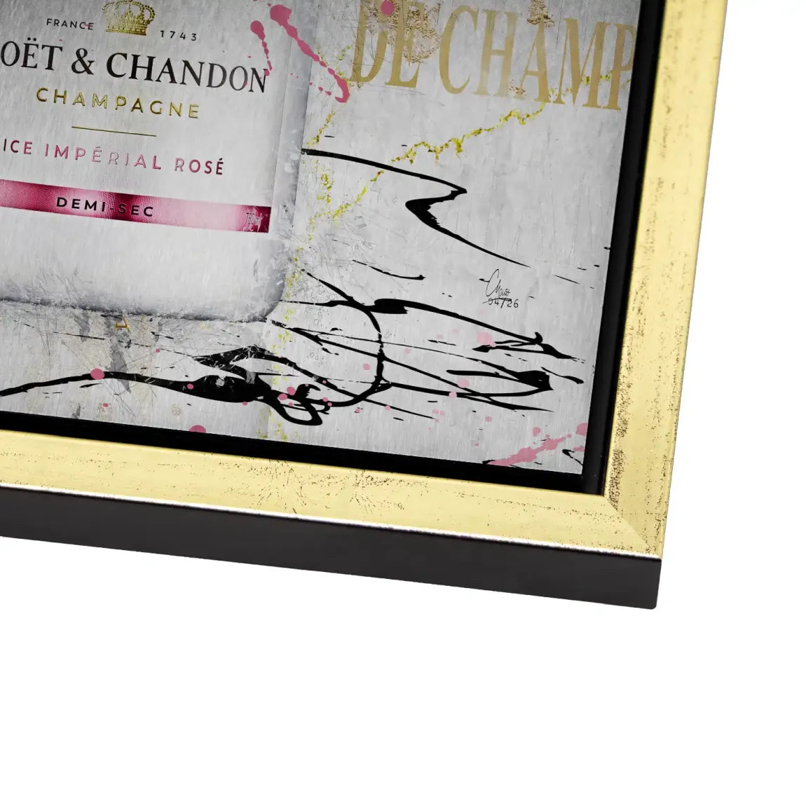 Champagner Glam Aluminiumbild gebürstet