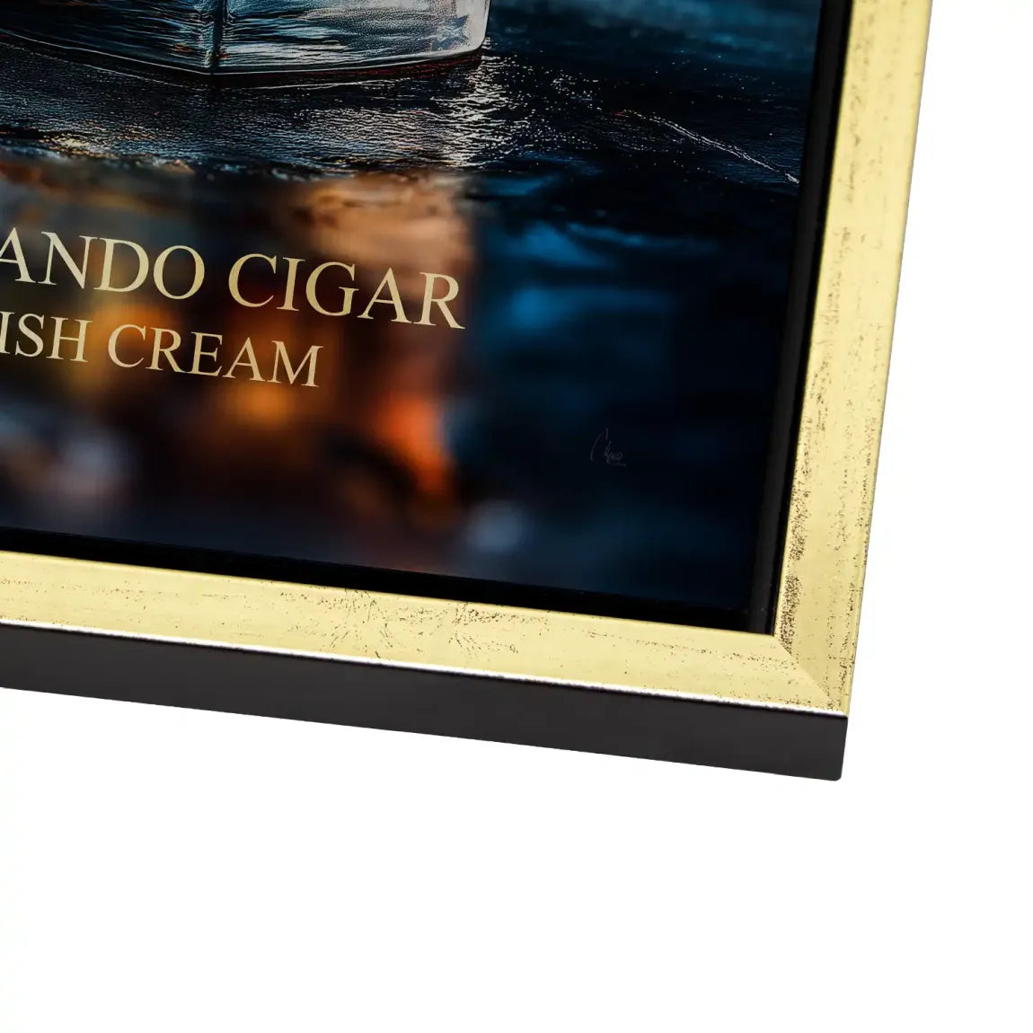 Highland Whisky Glow Alu Dibond Bild gebürstet