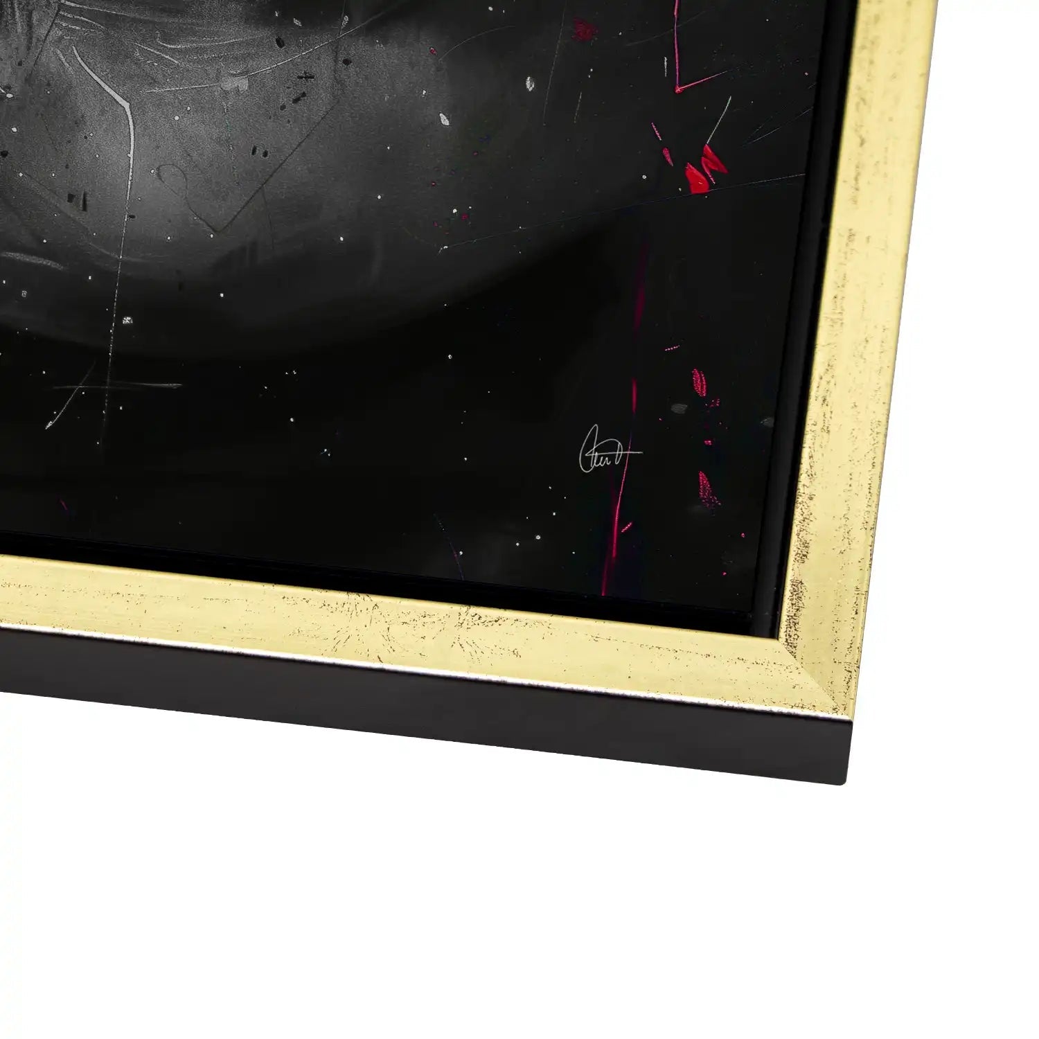 Abstrakt Red Lips AluDibond Gebürstet - AluDibond Bild Gebürstet