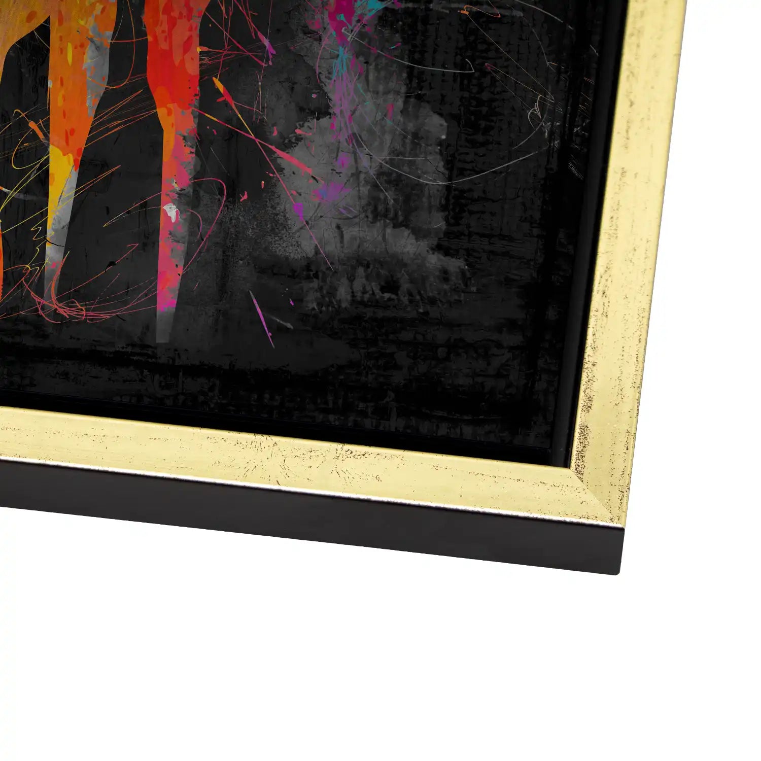 Hirsch Abstrakt Color Style AluDibond Gebürstet - INGALERIE