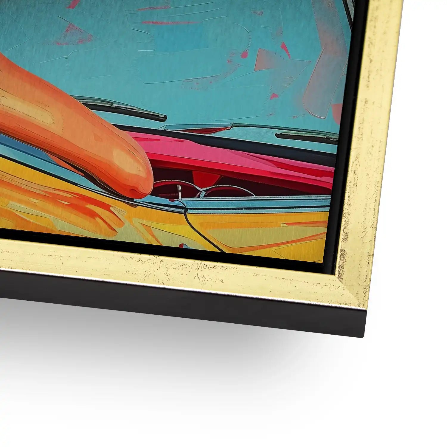 Roadtrip USA Pop Art AluDibond Gebürstet - AluDibond Bild Gebürstet