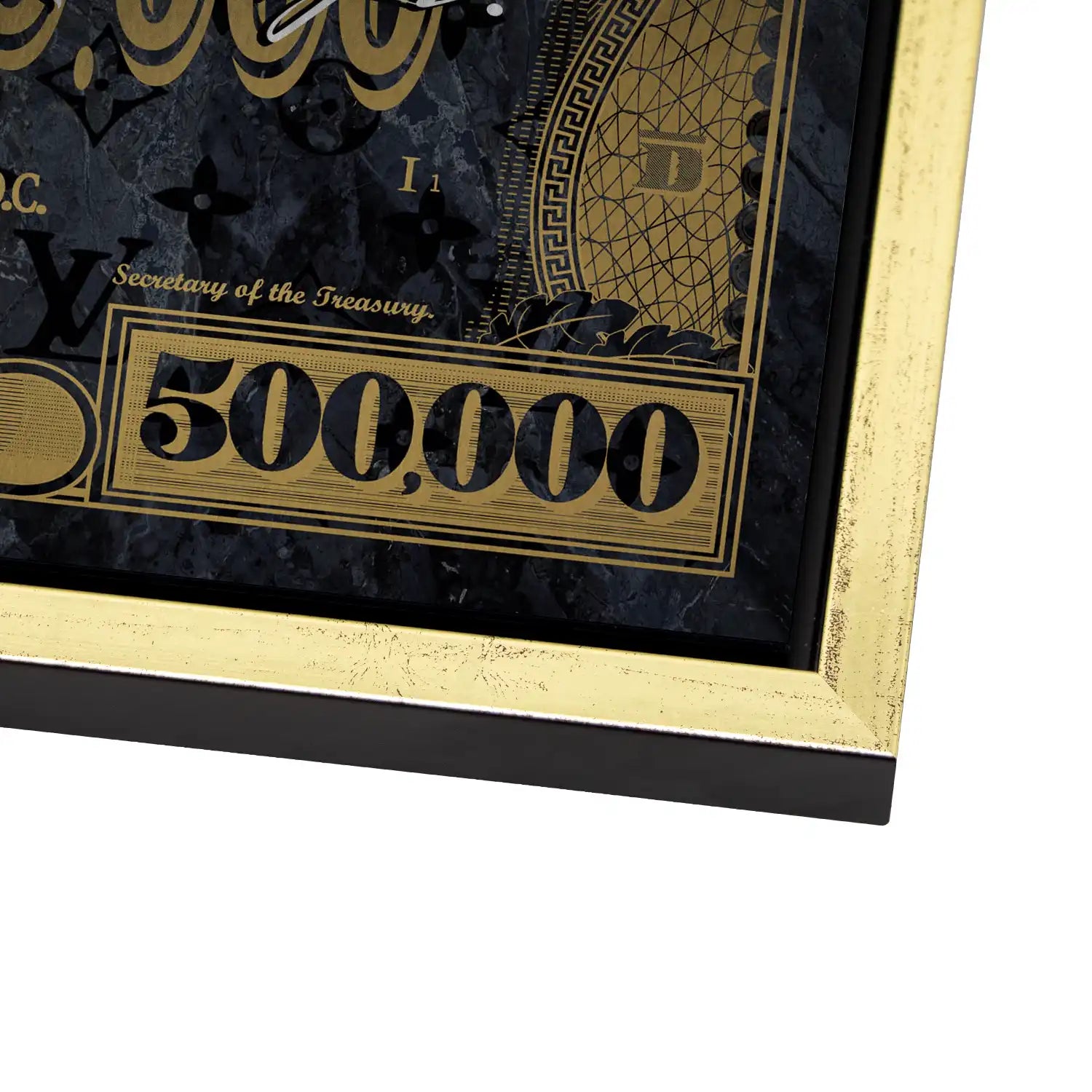 Micky Goofy Donald Gold Dollar AluDibond Gebürstet INGALERIE