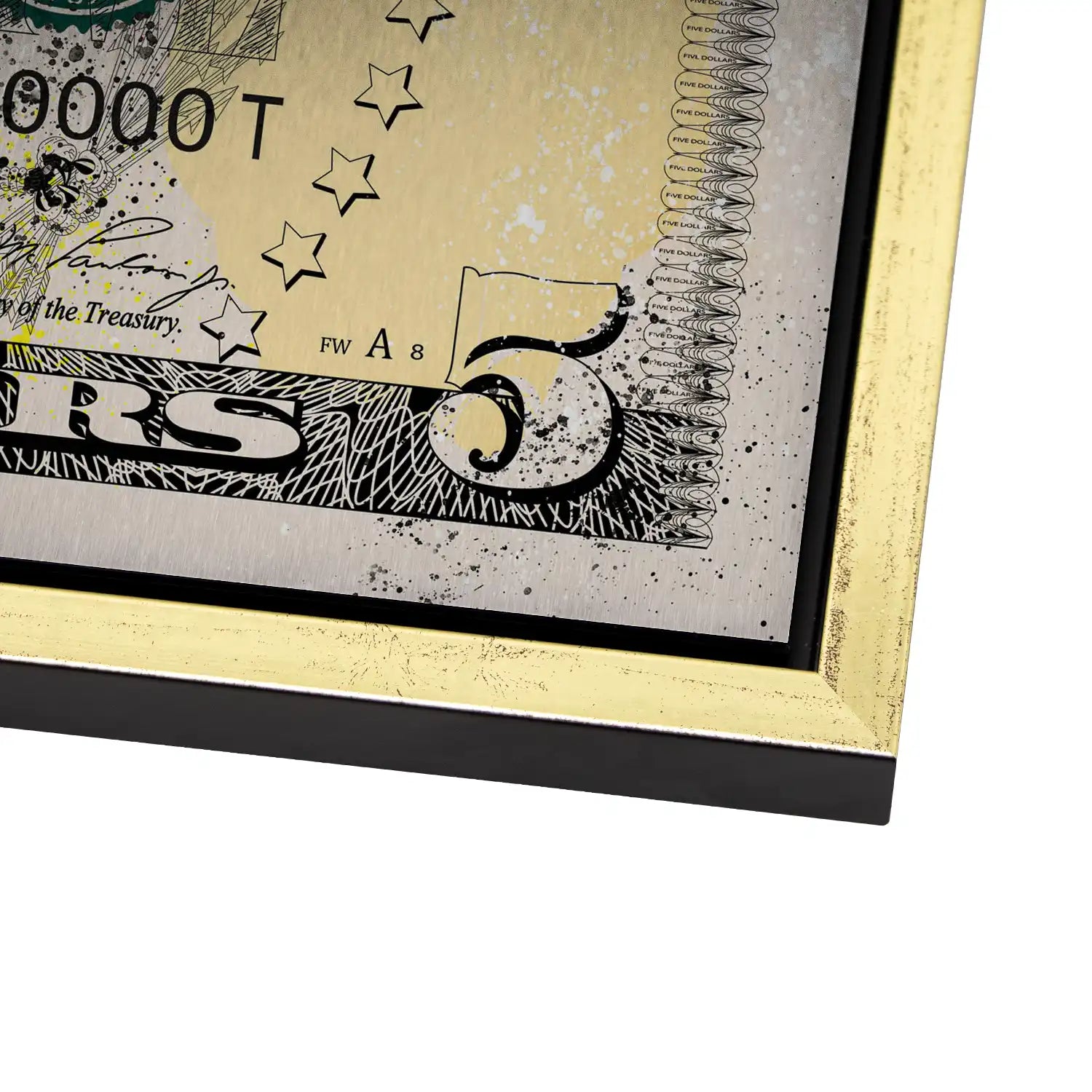Micky und Minnie Maus Dollar Pop Art Alu Gebürstet Bild INGALERIE