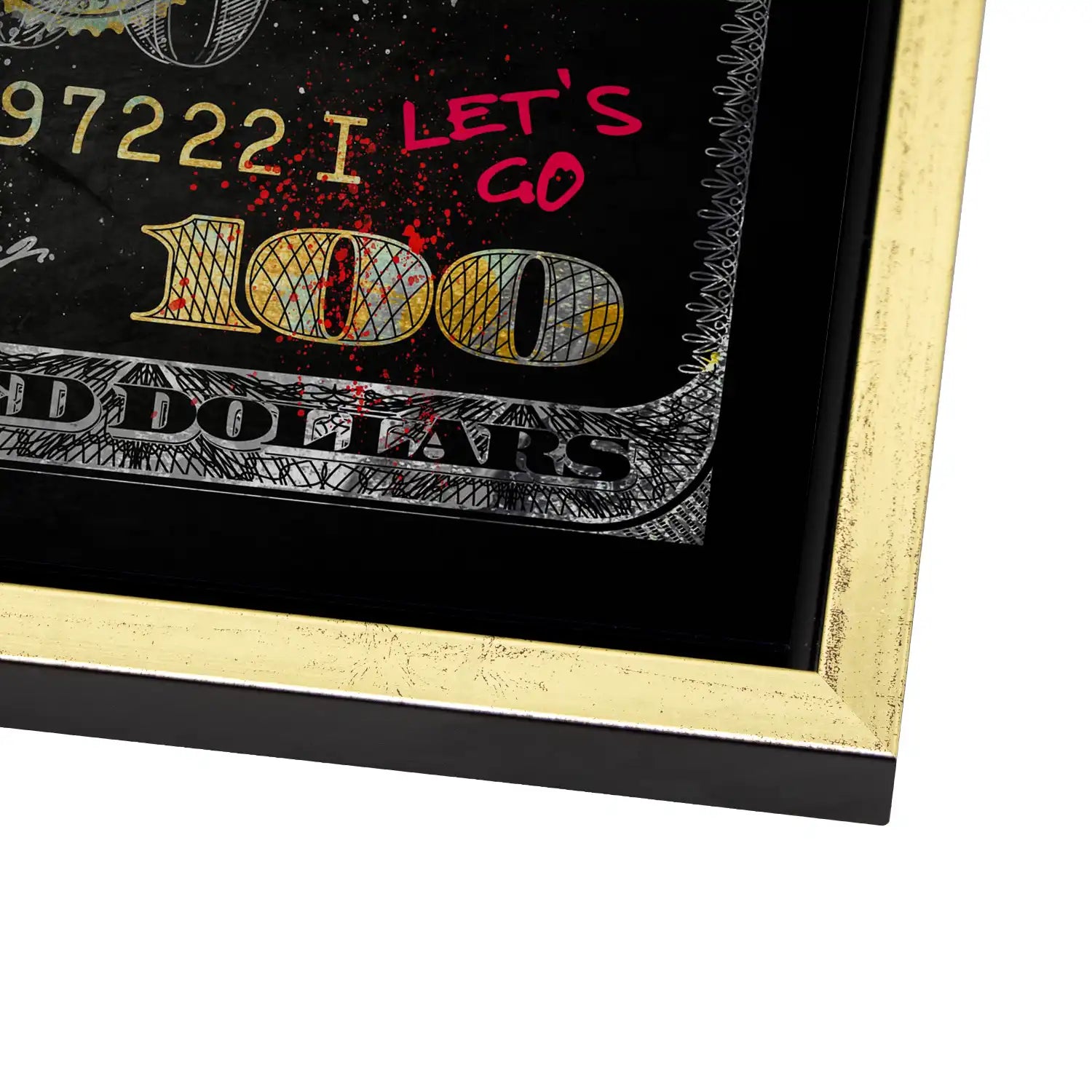Dagobert Money Never Sleeps Dollar Dark Alu Gebürstet Bild INGALERIE