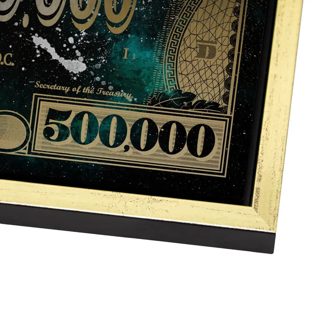 Donald & Daisy Duck Green Gold Pop Art Dollar Alu Gebürstet INGALERIE