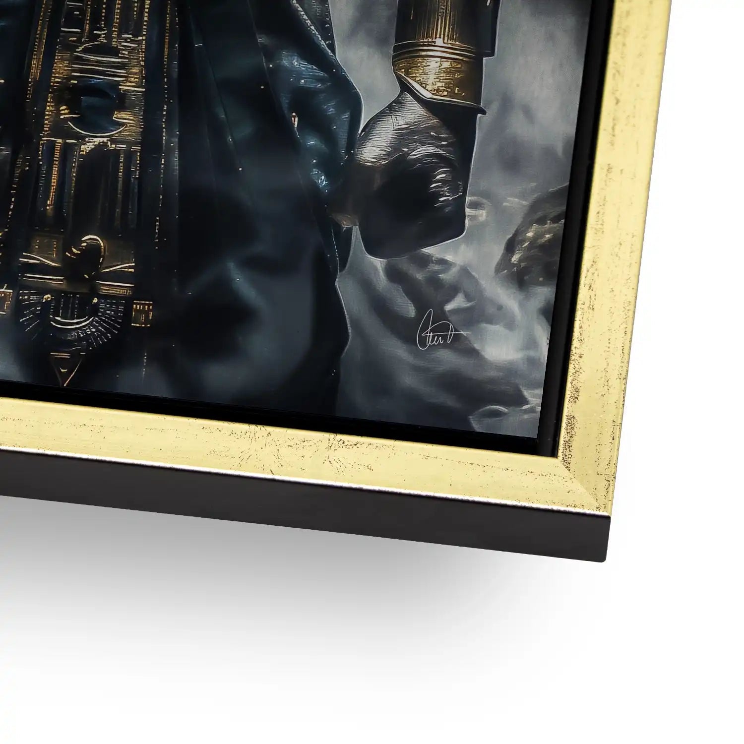 Anubis Black Alu Gebürstet - Alu Dibond Bild Gebürstet
