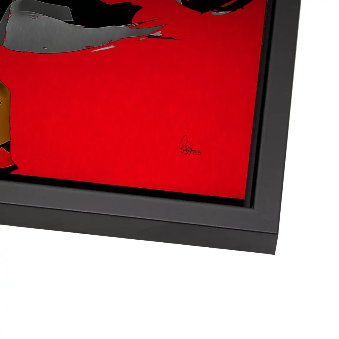 Rouge Abstrakt Aluminiumbild gebürstet