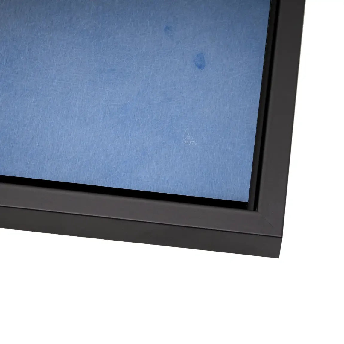 Blaue Geometrie Aluminiumbild gebürstet