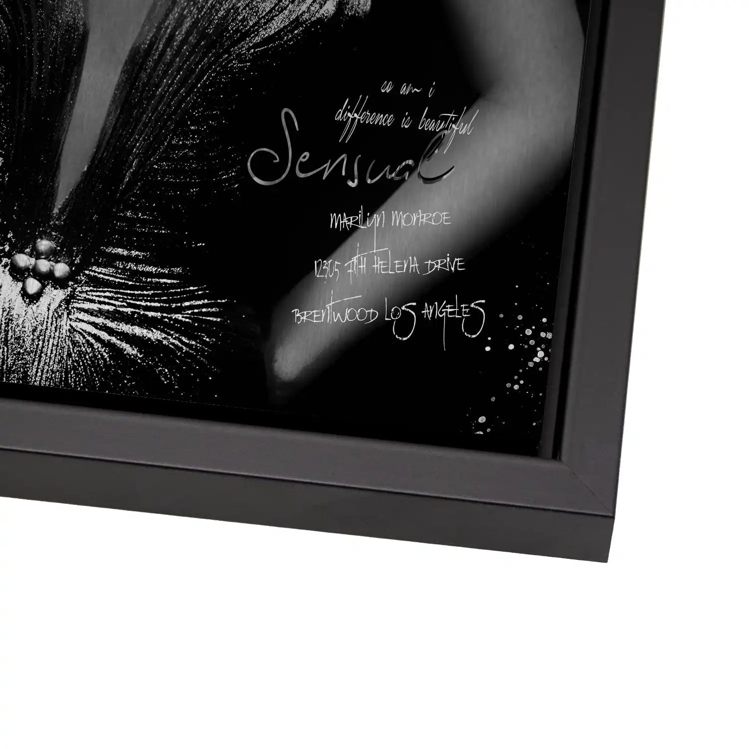 Marilyn Monroe Black Vogue Alu Gebürstet Bild INGALERIE