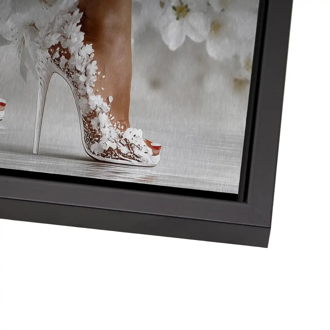 Sensual Blossom Heels Alu Dibond Bild gebürstet