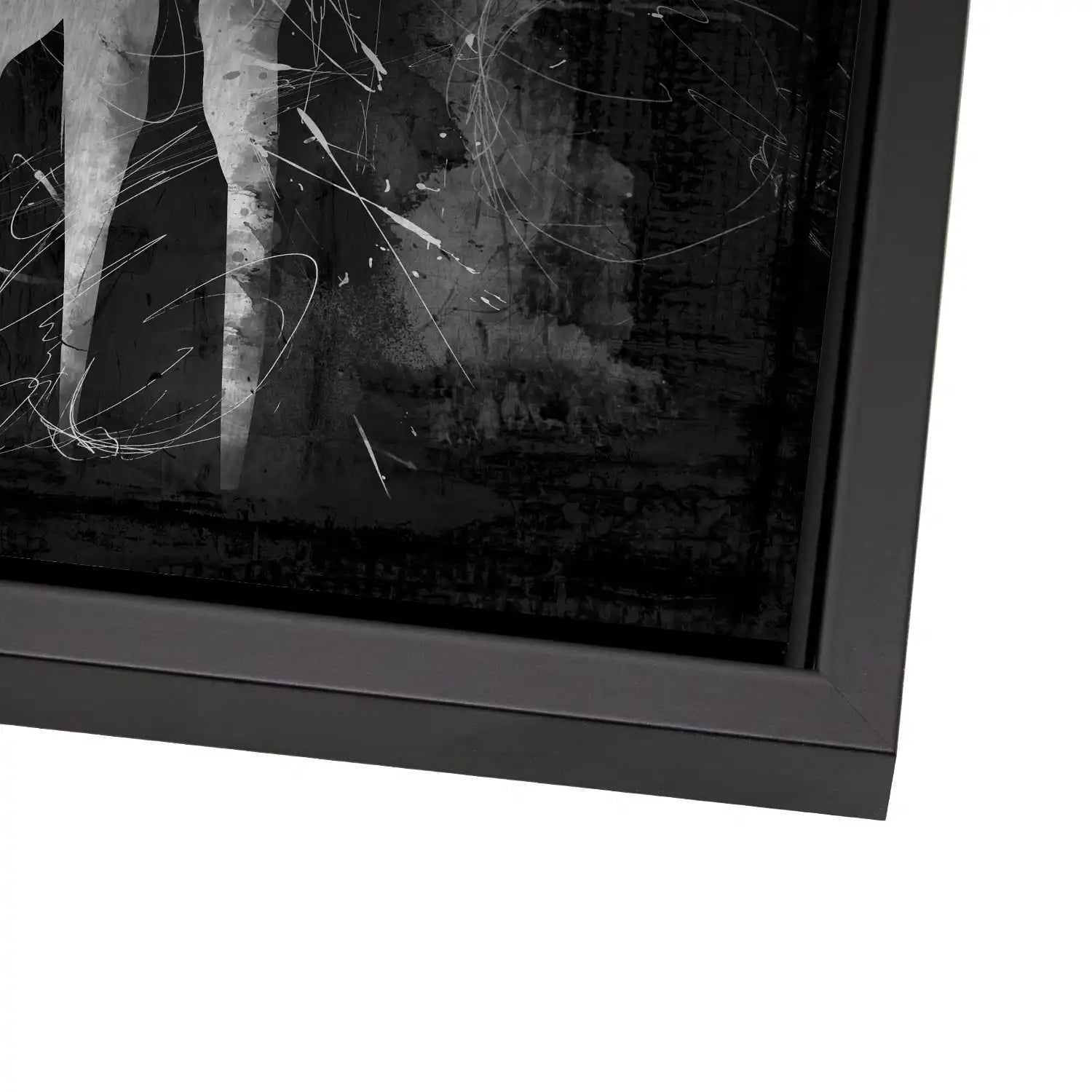 Hirsch Abstrakt Black Style AluDibond Gebürstet - INGALERIE