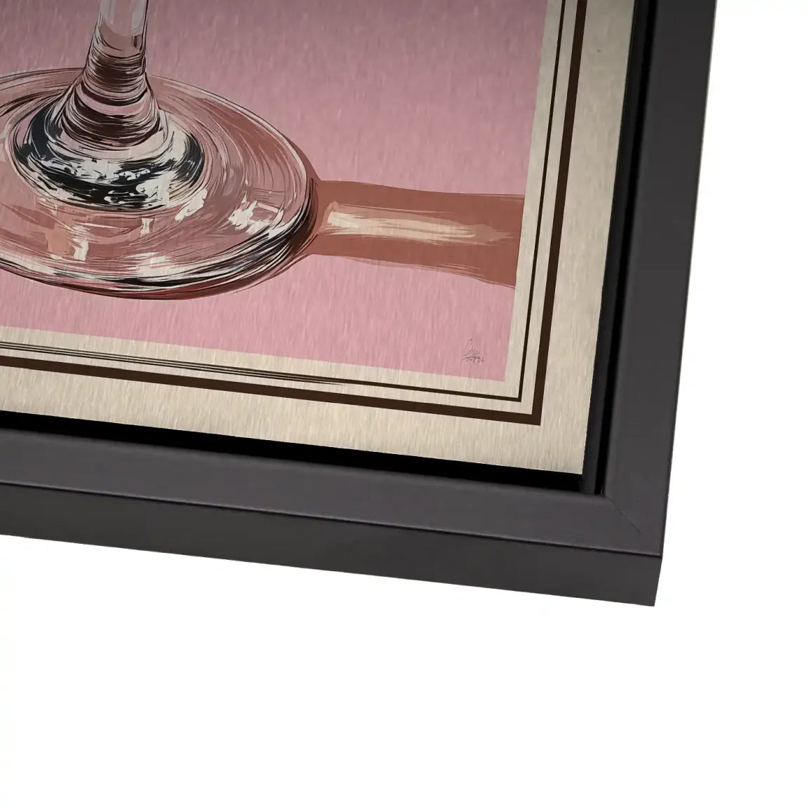 Martini Retro Art Alu Dibond Bild gebürstet