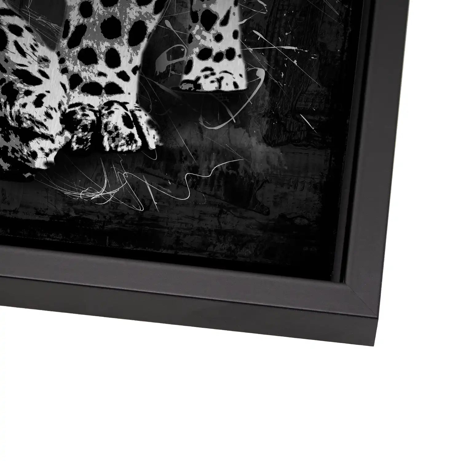 Leopard Abstrakt Black Style AluDibond Gebürstet - INGALERIE