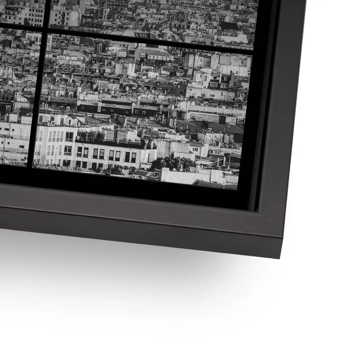 Paris Skyline Black and White AluDibond Gebürstet