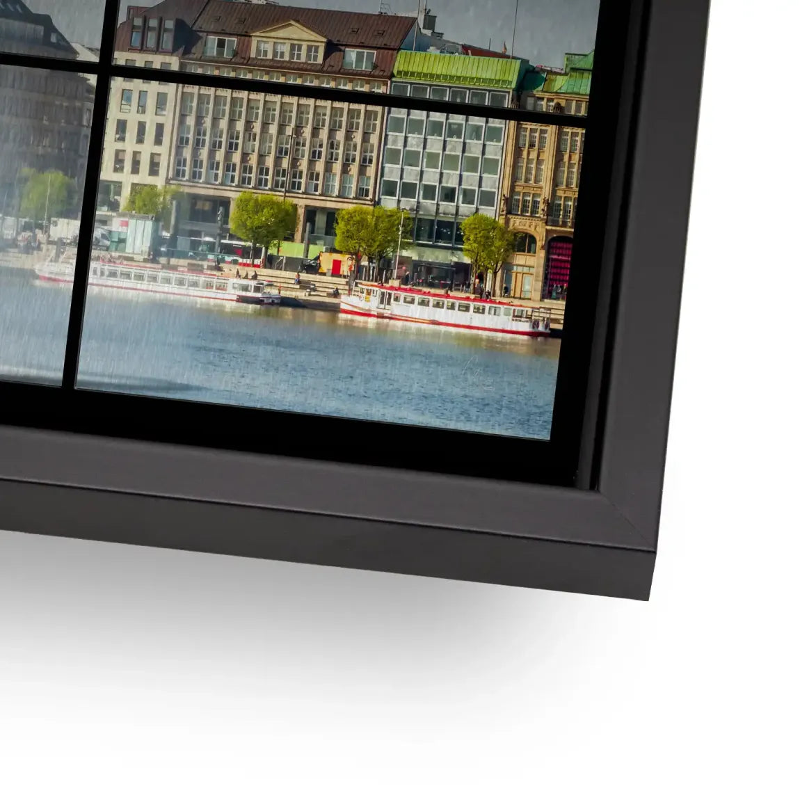 Sunset View Hamburg AluDibond Gebürstet