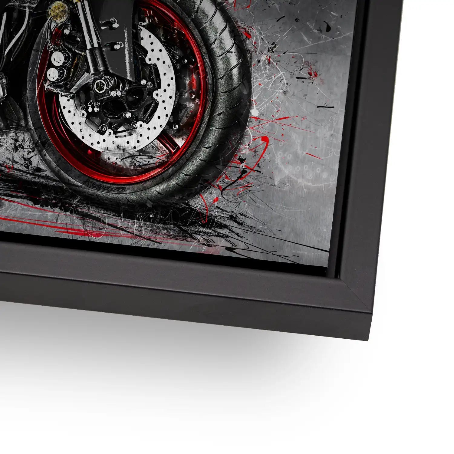 Yamaha R6 Abstrakt Black AluDibond Gebürstet INGALERIE