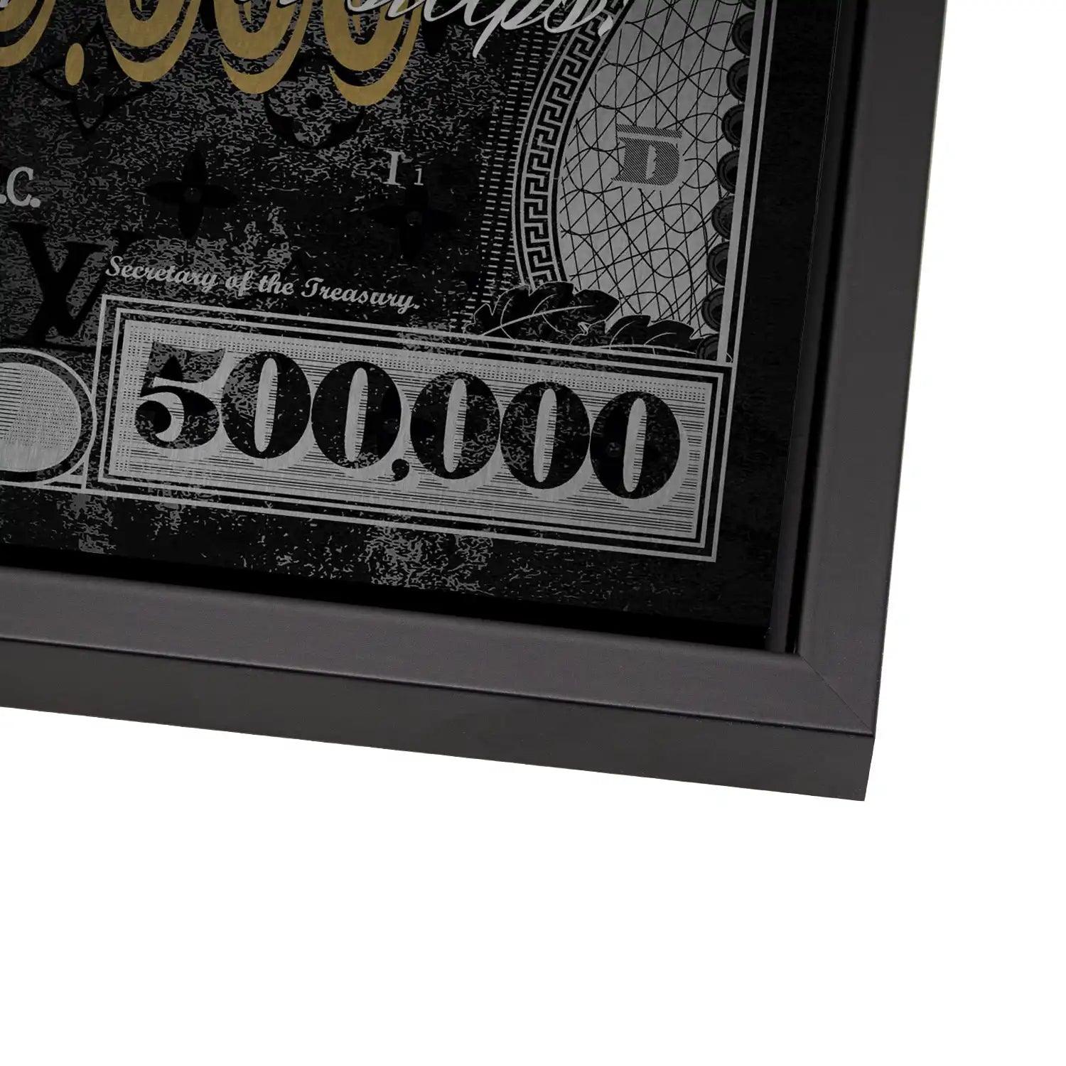 Dagobert Money Never Sleeps Dollar Black Alu Gebürstet INGALERIE