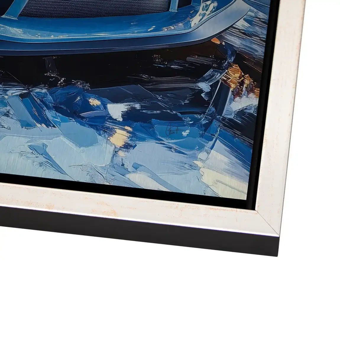 Porsche 911 Abstrakt Blue Alu Gebürstet INGALERIE