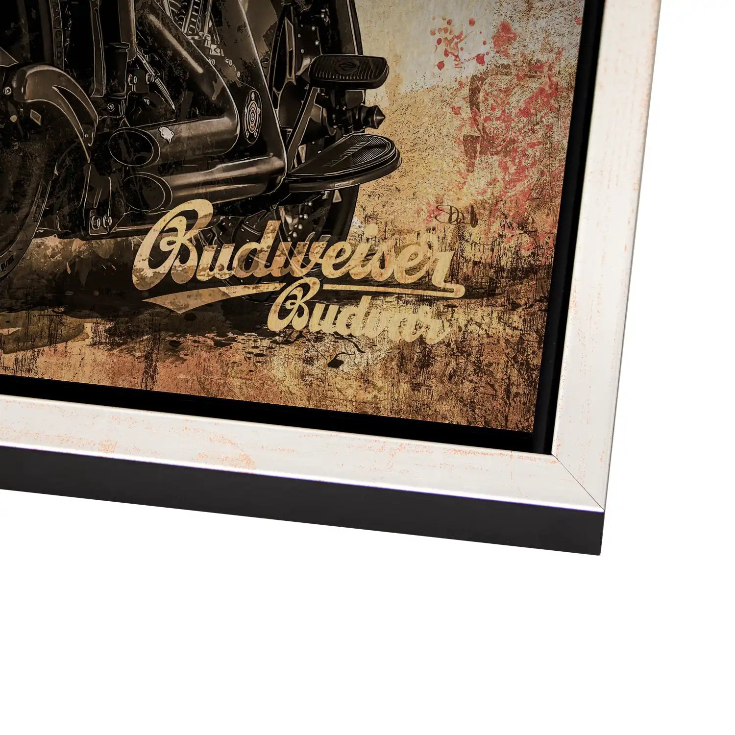 Harley USA Pop Art Retro Alu Gebürstet - Alu Dibond Bild Gebürstet