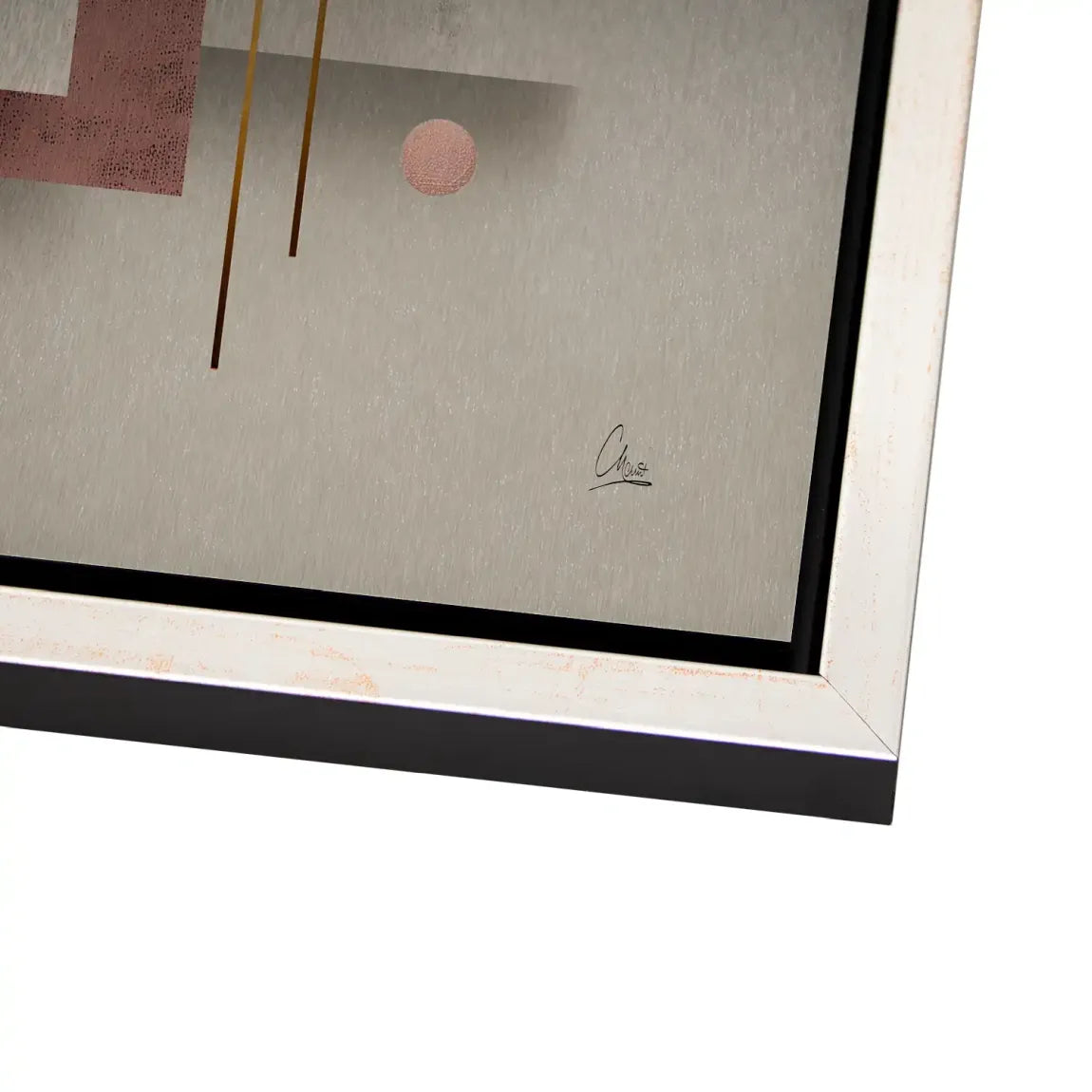 Golden Geometry Alu Gebürstet Bild