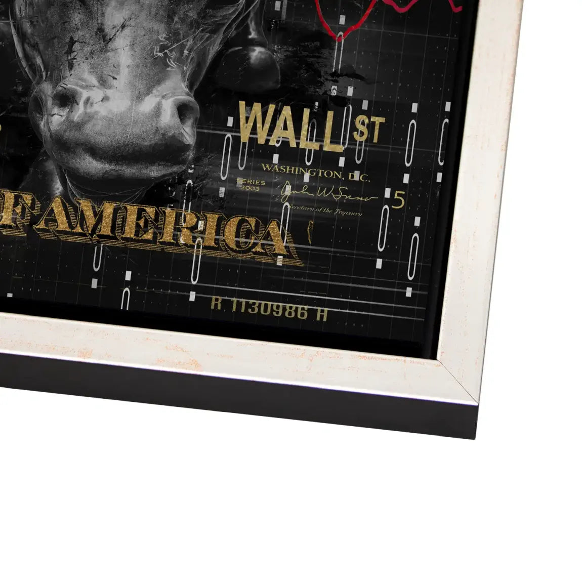 Dagobert Duck Wallstreet Black Gold Alu Gebürstet Bild