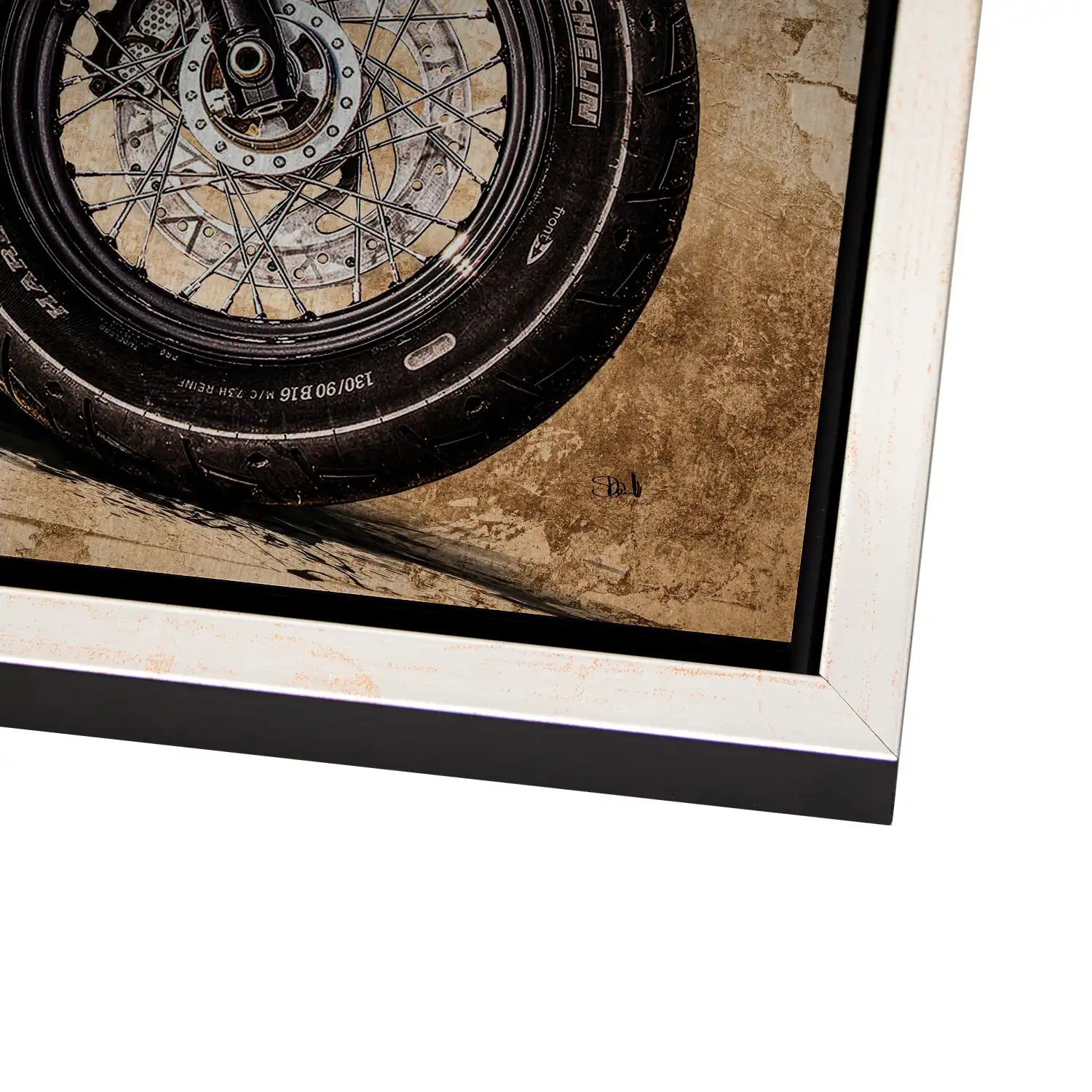 Harley Custom Pop Art Nr.3 Alu Gebürstet - Alu Dibond Bild Gebürstet