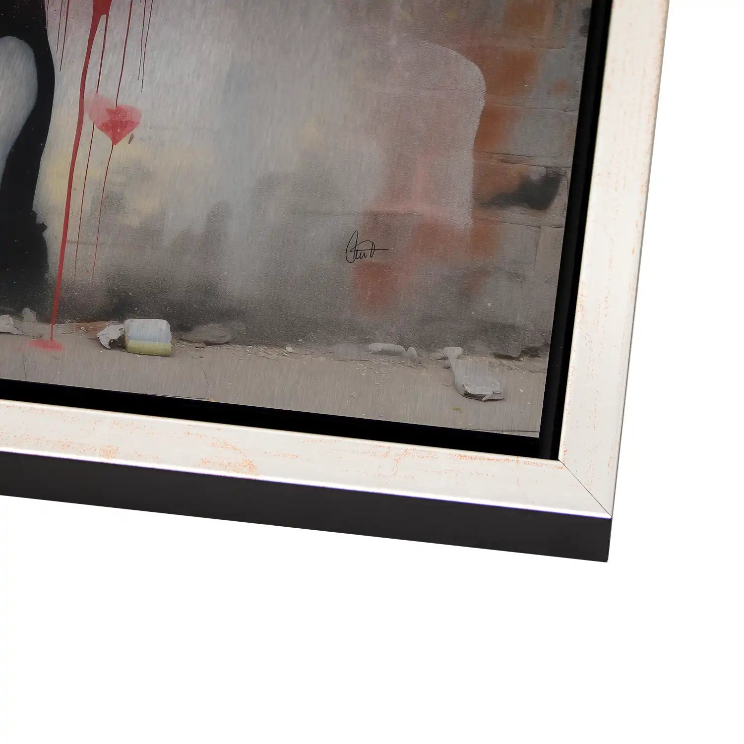 Remember Banksy Style Nr.2 Alu Gebürstet - Alu Dibond Bild Gebürstet