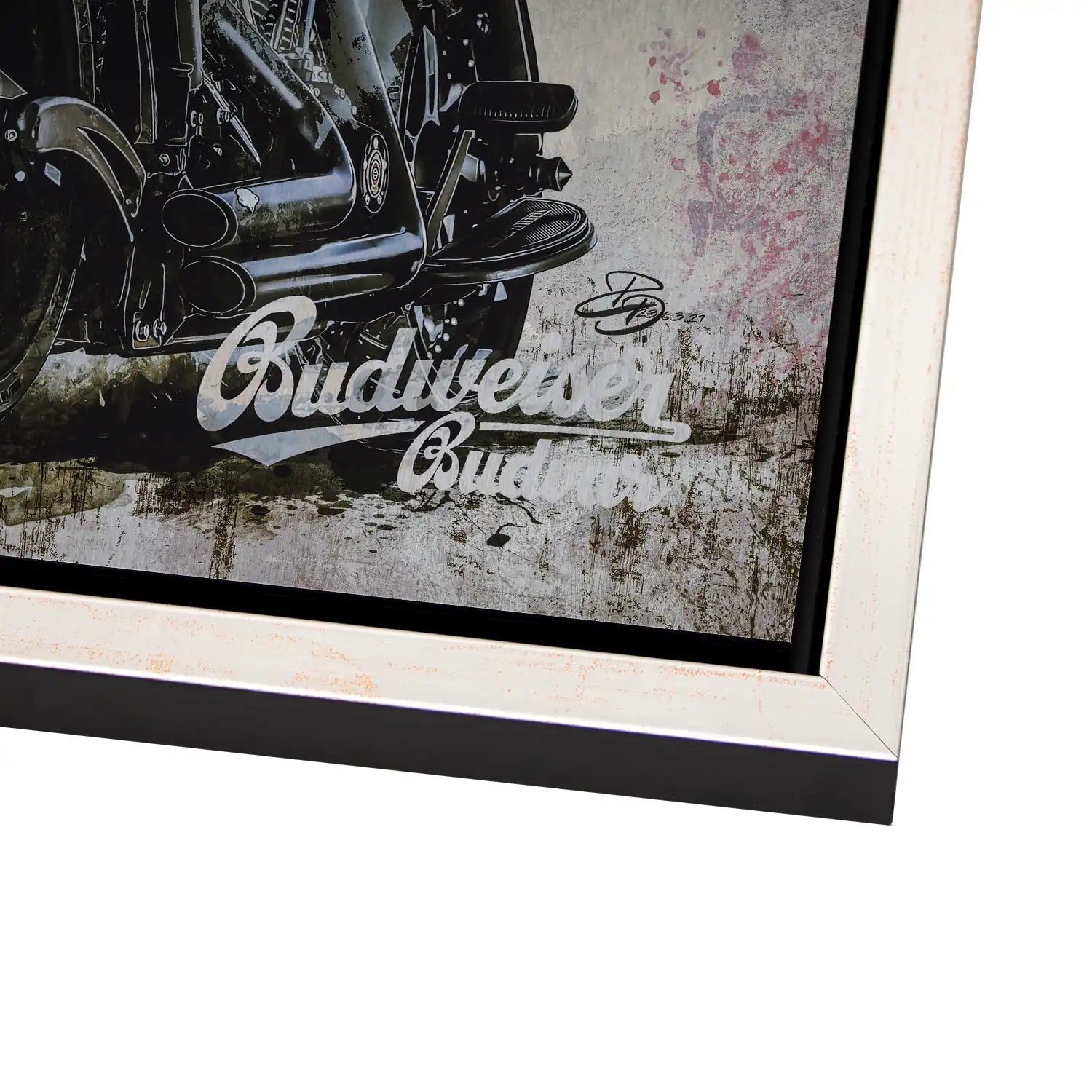 Harley USA Pop Art Nr.3 Alu Gebürstet - Alu Dibond Bild Gebürstet