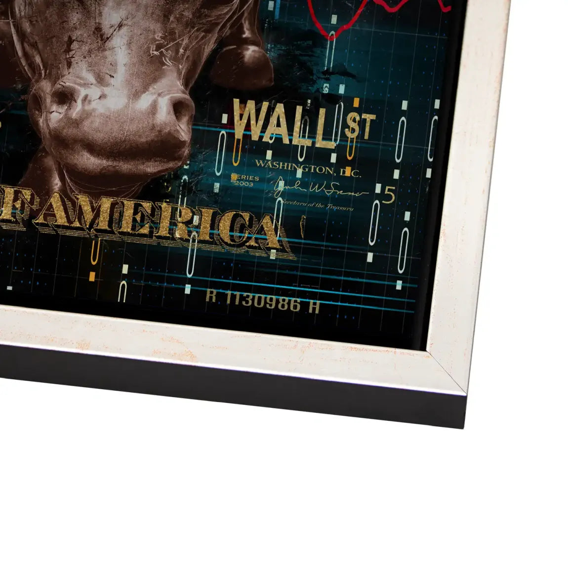 Dagobert Duck Wallstreet Alu Gebürstet Bild