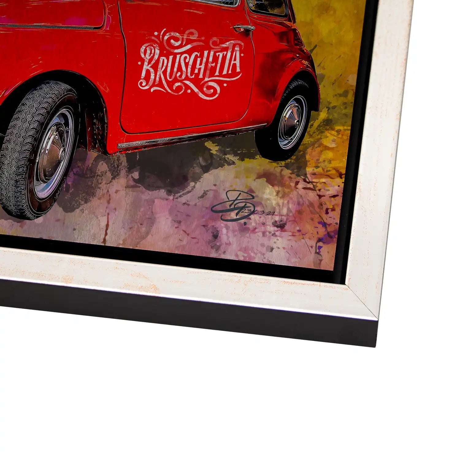 Italien Chianti Pop Art Alu Gebürstet - Alu Dibond Bild Gebürstet