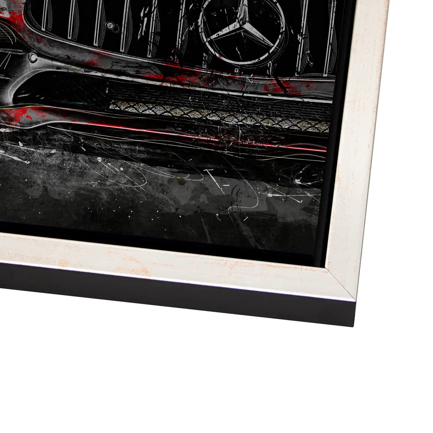 Mercedes AMG GT Abstrakt Modern AluDibond Gebürstet - INGALERIE