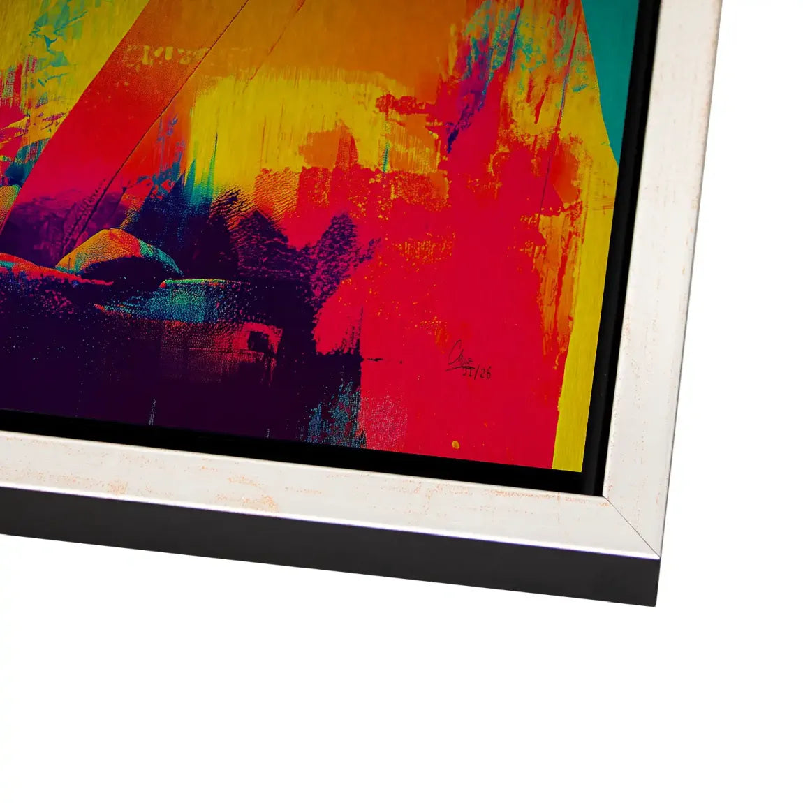 Geisha Pop Art Alu Dibond Bild gebürstet