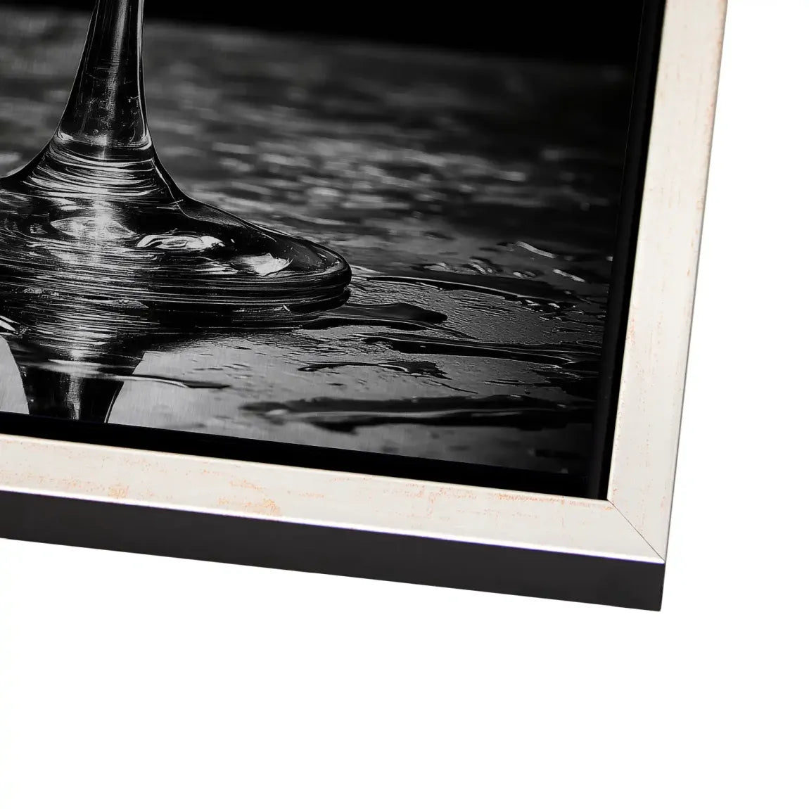 Martini Glas Noir Alu Dibond Bild gebürstet