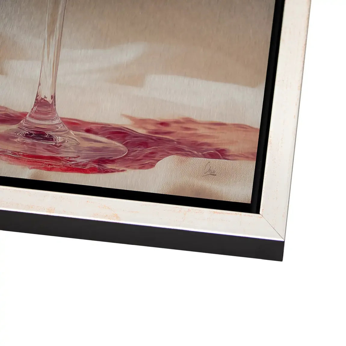 Ruby Splash Alu Dibond Bild gebürstet