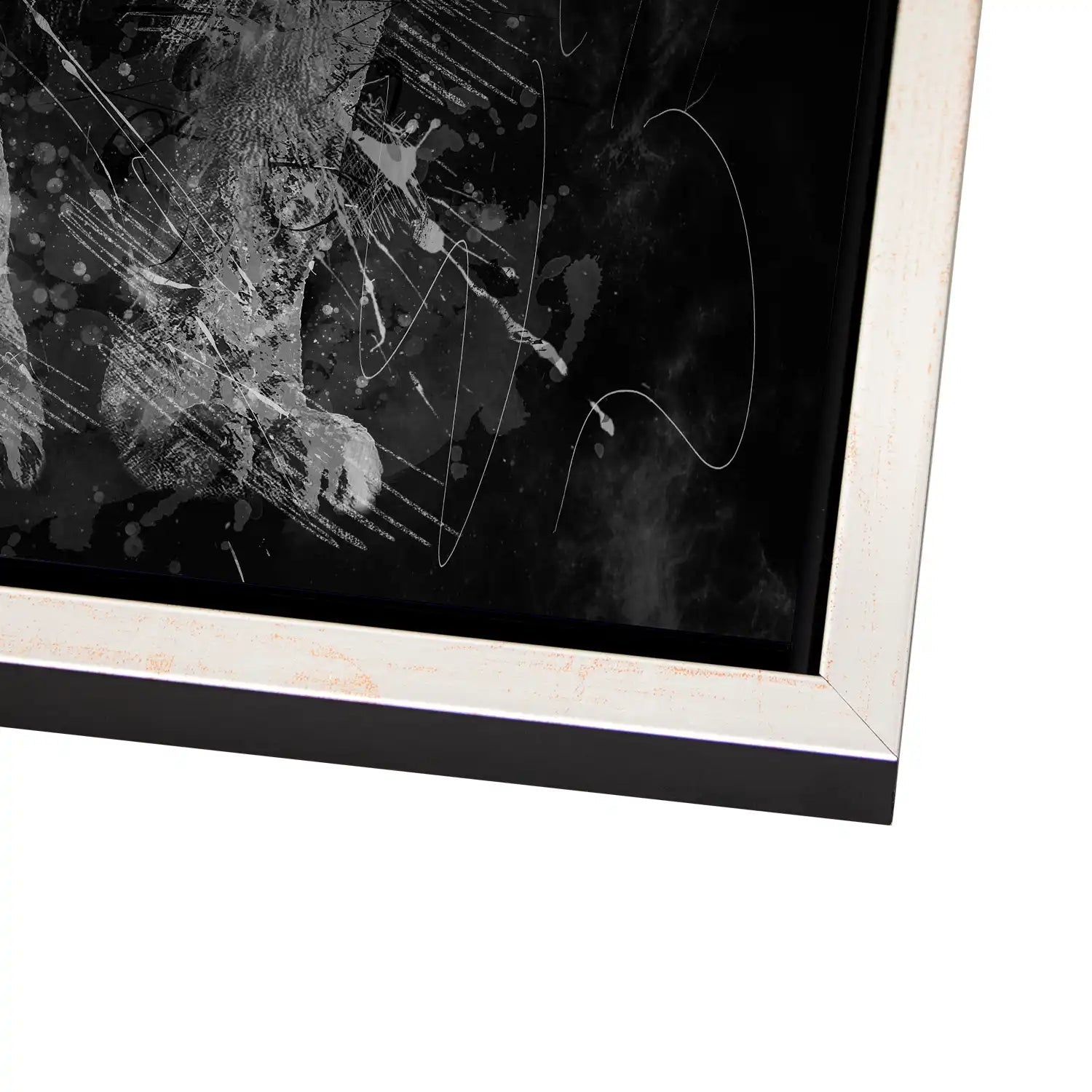 Lion Dark Splash AluDibond Gebürstet - INGALERIE